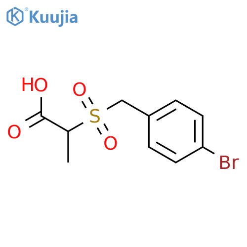 Propanoic acid, 2-[[(4-bromophenyl)methyl]sulfonyl]- structure