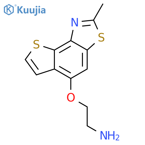 Ethanamine, 2-[(2-methylthieno[2,3-e]benzothiazol-5-yl)oxy]- structure