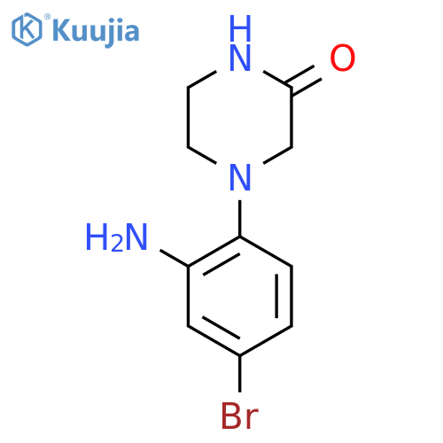 4-(2-Amino-4-bromophenyl)-2-piperazinone structure