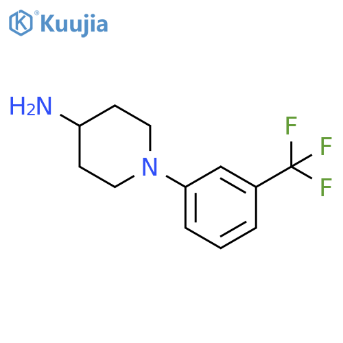 1-3-(Trifluoromethyl)phenylpiperidin-4-amine structure