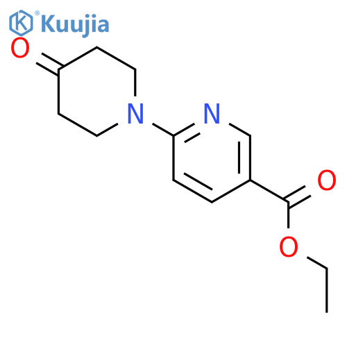 Ethyl 6-(4-oxopiperidin-1-yl)nicotinate structure