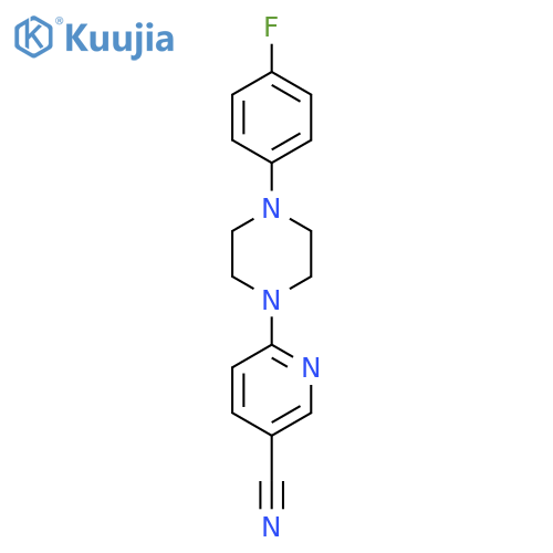 6-4-(4-Fluorophenyl)piperazin-1-ylpyridine-3-carbonitrile structure