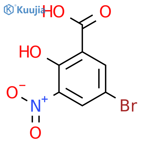 5-Bromo-2-hydroxy-3-nitrobenzoic acid structure