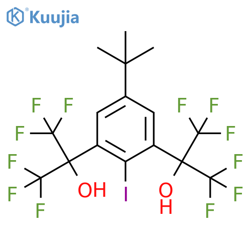 1,3-Benzenedimethanol,5-(1,1-dimethylethyl)-2-iodo-a1,a1,a3,a3-tetrakis(trifluoromethyl)- structure