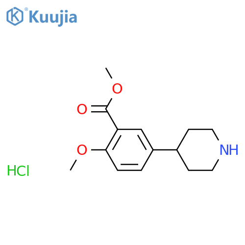 Methyl 2-methoxy-5-(piperidin-4-yl)benzoate hydrochloride structure