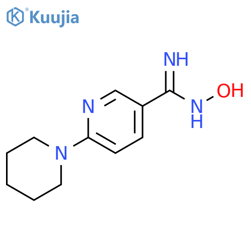 N'-hydroxy-6-(piperidin-1-yl)pyridine-3-carboximidamide structure