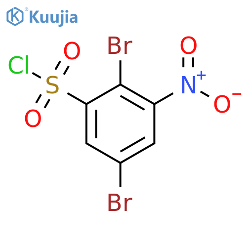 2,5-DIBROMO-3-NITROBENZENE-1-SULFONYL CHLORIDE structure