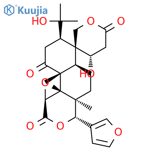 Spiro[naphth[2,1-c]oxireno[d]pyran-6(3H),3'(4'H)-[2H]pyran]-1,6',9(3aH,5H,10aH)-trione,3-(3-furanyl)hexahydro-4'-hydroxy-7-(1-hydroxy-1-methylethyl)-3a,9a-dimethyl-,(3S,3'S,3aS,4'S,5aR,7R,9aR,9bR,10aS)- structure