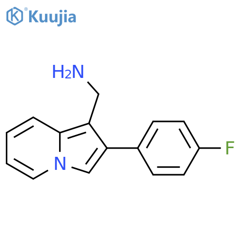 (2-(4-Fluorophenyl)indolizin-1-YL)methanamine structure
