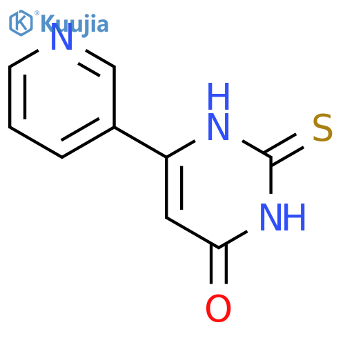6-(pyridin-3-yl)-2-sulfanylidene-1,2,3,4-tetrahydropyrimidin-4-one structure
