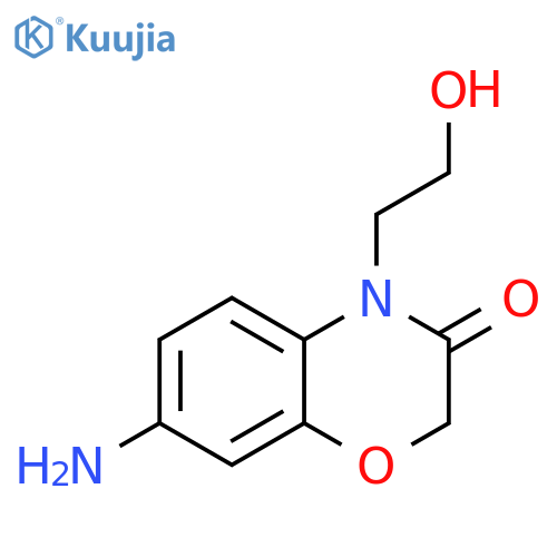 2H-1,4-Benzoxazin-3(4H)-one, 7-amino-4-(2-hydroxyethyl)- structure