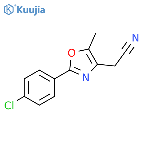 4-Oxazoleacetonitrile, 2-(4-chlorophenyl)-5-methyl- structure