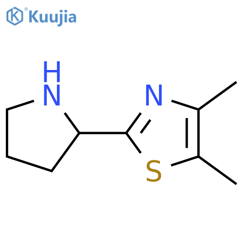 4,5-dimethyl-2-(pyrrolidin-2-yl)thiazole structure