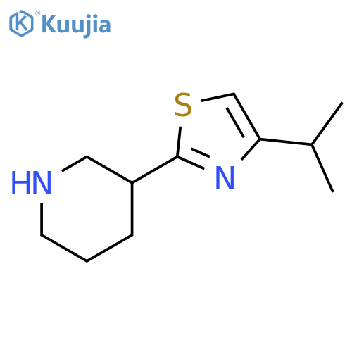 3-4-(Propan-2-yl)-1,3-thiazol-2-ylpiperidine structure
