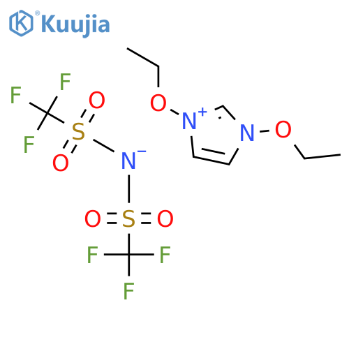 1,3-Diethoxyimidazolium bis(trifluoromethylsulfonyl)imide structure