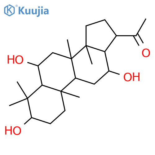 3,6,12-Trihydroxy-22,23,24,25,26,27-hexanordammaran-20-one; (3β,6α,12β)-form structure