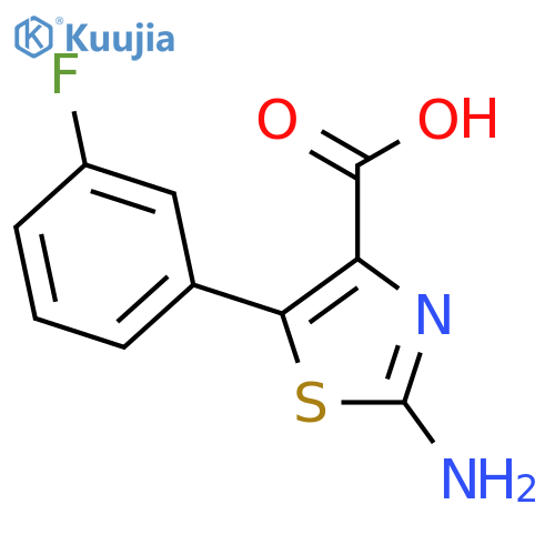 2-Amino-5-(3-fluorophenyl)-1,3-thiazole-4-carboxylic acid structure