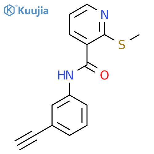 N-(3-ethynylphenyl)-2-(methylsulfanyl)pyridine-3-carboxamide structure