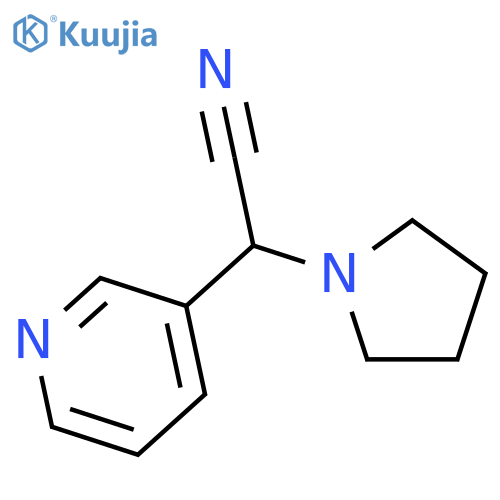 2-(Pyridin-3-yl)-2-(pyrrolidin-1-yl)acetonitrile structure