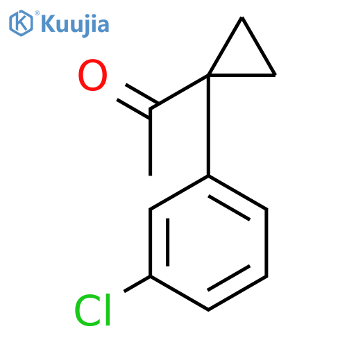 1-1-(3-chlorophenyl)cyclopropylethan-1-one structure