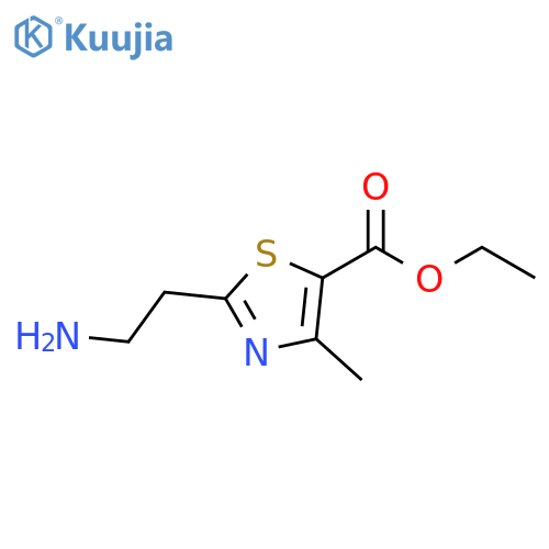 5-Thiazolecarboxylic acid, 2-(2-aminoethyl)-4-methyl-, ethyl ester structure