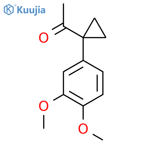 1-1-(3,4-dimethoxyphenyl)cyclopropylethan-1-one structure