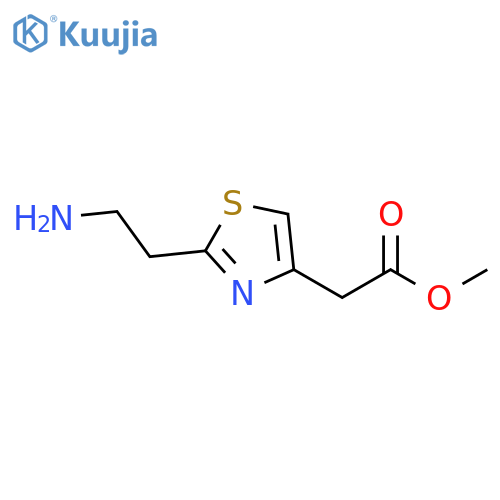 methyl 2-2-(2-aminoethyl)-1,3-thiazol-4-ylacetate structure