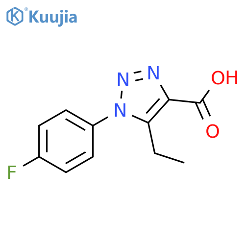 5-ethyl-1-(4-fluorophenyl)-1H-1,2,3-triazole-4-carboxylic acid structure