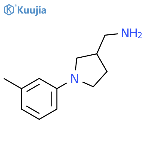 (1-(m-Tolyl)pyrrolidin-3-yl)methanamine structure