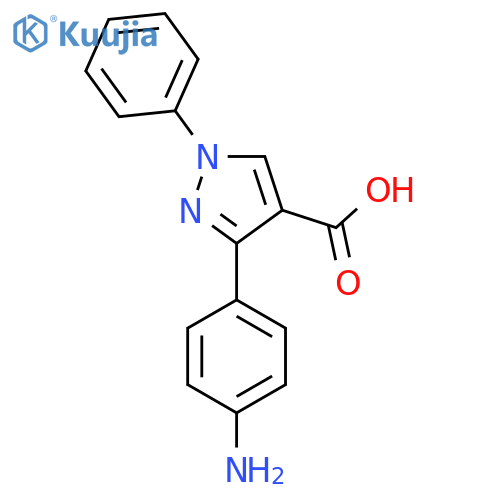 3-(4-Aminophenyl)-1-phenyl-1H-pyrazole-4-carboxylic acid structure