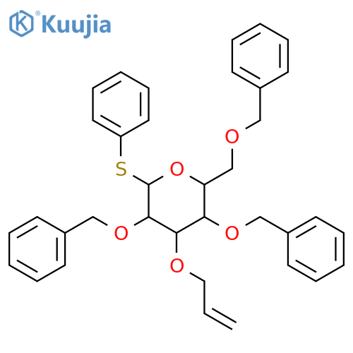 (2R,3S,4S,5R,6S)-3,5-Bis(phenylmethoxy)-2-(phenylmethoxymethyl)-6-phenylsulfanyl-4-prop-2-enoxyoxane structure