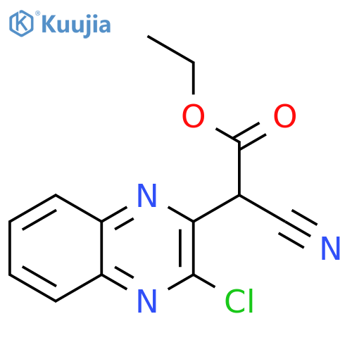 (3-Chloro-quinoxalin-2-yl)-cyano-acetic acid ethyl ester structure