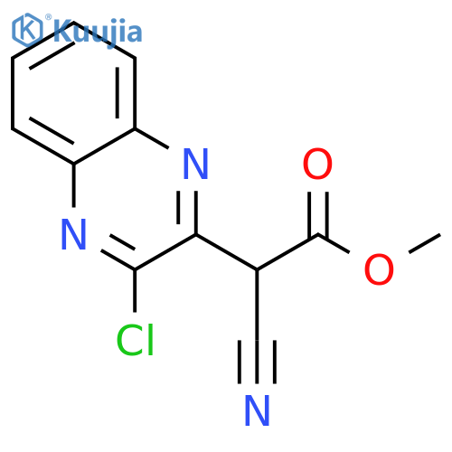 methyl 2-(3-chloroquinoxalin-2-yl)-2-cyanoacetate structure