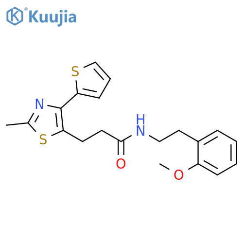 N-[2-(2-methoxyphenyl)ethyl]-3-[2-methyl-4-(thiophen-2-yl)-1,3-thiazol-5-yl]propanamide structure