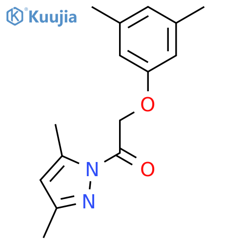 1-(3,5-dimethyl-1H-pyrazol-1-yl)-2-(3,5-dimethylphenoxy)ethan-1-one structure