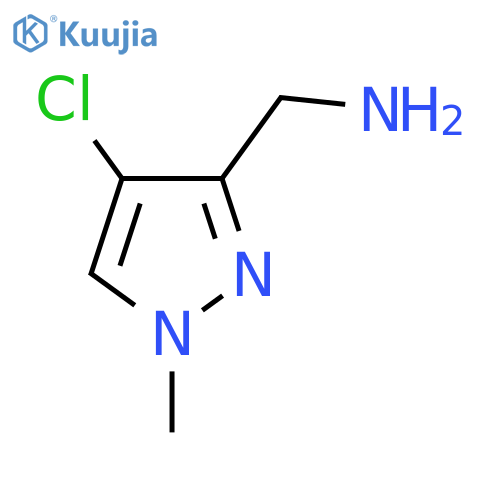 (4-chloro-1-methyl-1H-pyrazol-3-yl)methanamine structure