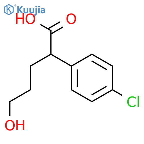 2-(4-Chloro-phenyl)-5-hydroxy-pentanoic acid structure