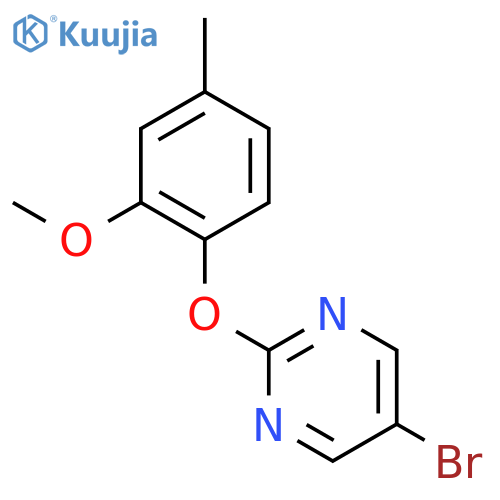5-bromo-2-(2-methoxy-4-methylphenoxy)pyrimidine structure