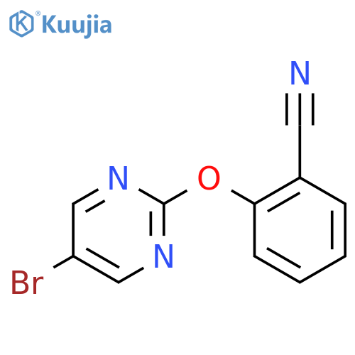 2-(5-bromopyrimidin-2-yl)oxybenzonitrile structure
