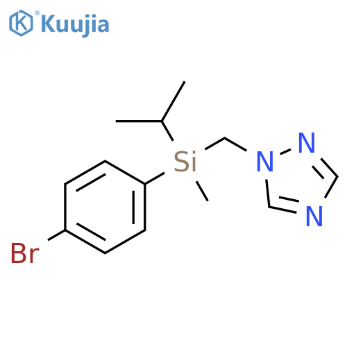 1H-1,2,4-Triazole, 1-[[(4-bromophenyl)methyl(1-methylethyl)silyl]methyl]- structure