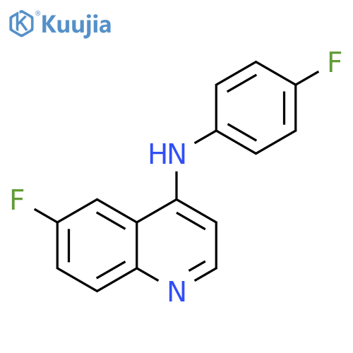 6-fluoro-N-(4-fluorophenyl)quinolin-4-amine structure