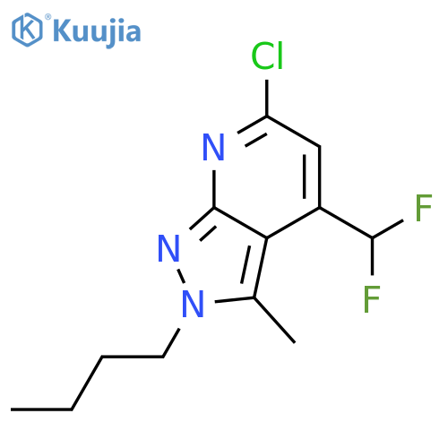 2-butyl-6-chloro-4-(difluoromethyl)-3-methyl-2H-pyrazolo3,4-bpyridine structure