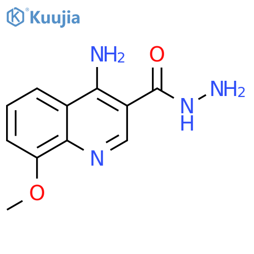 4-amino-8-methoxyquinoline-3-carbohydrazide structure