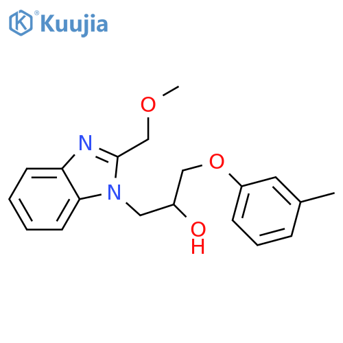 1-[2-(methoxymethyl)-1H-1,3-benzodiazol-1-yl]-3-(3-methylphenoxy)propan-2-ol structure