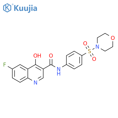 6-fluoro-4-hydroxy-N-[4-(morpholine-4-sulfonyl)phenyl]quinoline-3-carboxamide structure