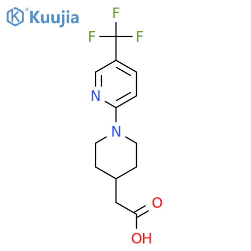 2-{1-5-(trifluoromethyl)pyridin-2-ylpiperidin-4-yl}acetic acid structure