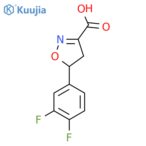 5-(3,4-Difluorophenyl)-4,5-dihydroisoxazole-3-carboxylic acid structure