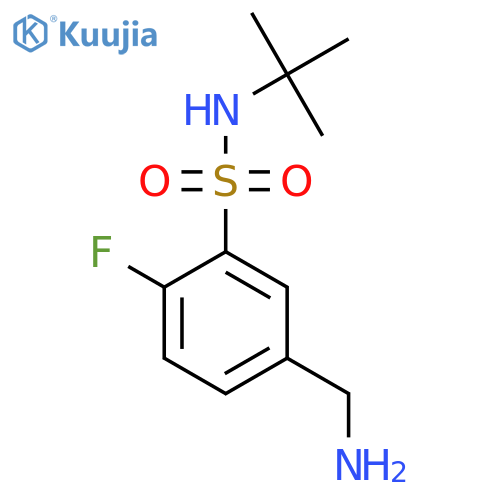 5-Aminomethyl-N-tert-butyl-2-fluoro-benzenesulfonamide structure