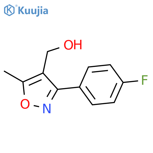 [3-(4-fluorophenyl)-5-methyl-1,2-oxazol-4-yl]methanol structure