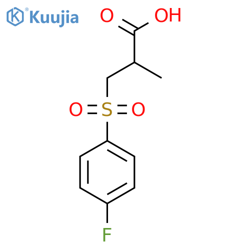 3-(4-Fluorobenzenesulfonyl)-2-methylpropanoic acid structure